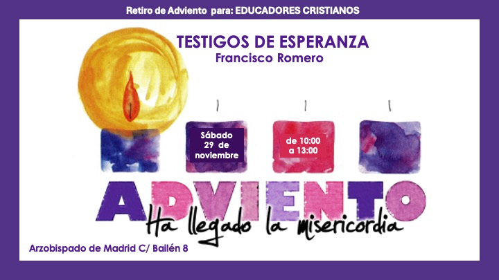 Llega el Adviento. Encuentro para Educadores Cristianos